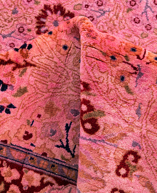 Overdyed One-of-a-Kind Wool Pink Runner 2' 7" x 18' 1"