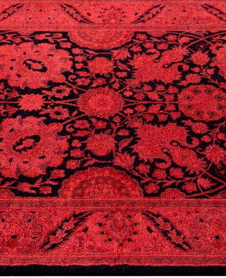 Overdyed Hand-Knotted Wool Modern-Contemporary Pink Runner 2' 7" x 12' 10"