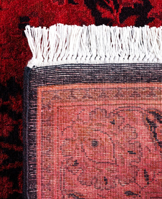 Overdyed Hand-Knotted Wool Modern-Contemporary Pink Runner 2' 7" x 12' 10"