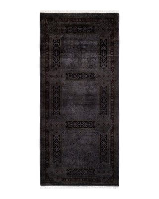 Contemporary Fine Vibrance Gray Wool Area Rug 3' 1" x 6' 10"