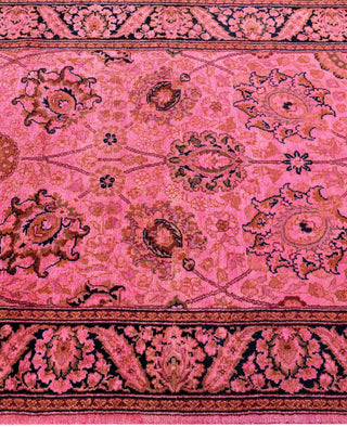 Overdyed Hand-Knotted Wool Modern-Contemporary Pink Runner 2' 5" x 9' 1"