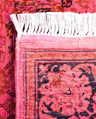 Overdyed Hand-Knotted Wool Modern-Contemporary Pink Runner 2' 5" x 9' 1"