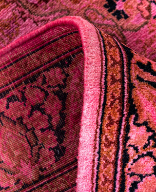 Overdyed Hand-Knotted Wool Modern-Contemporary Pink Runner 2' 5" x 9' 1"