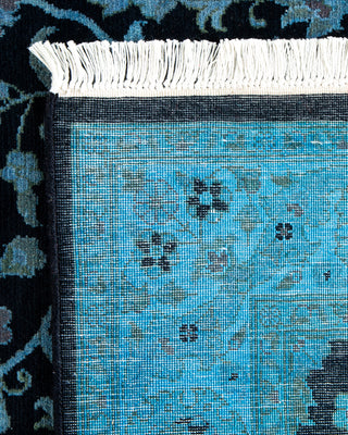 Contemporary Hand-Knotted Overdyed Blue Area Rug 3' 1" x 5' 4"