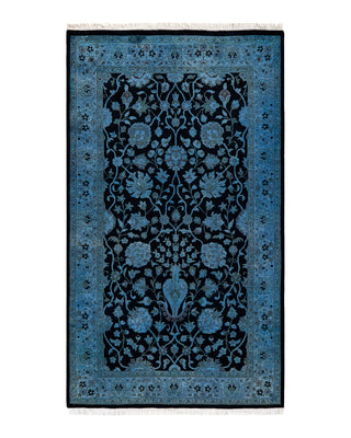 Modern Fine Vibrance Blue Area Rug 3' 1" x 5' 4"