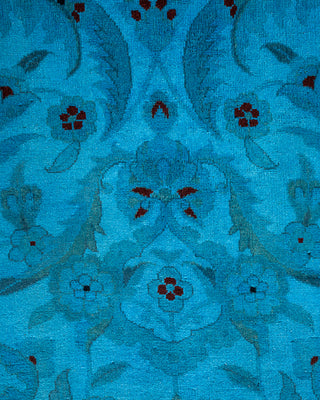 Contemporary Fine Vibrance Blue Wool Area Rug - 10' 1" x 14' 2"