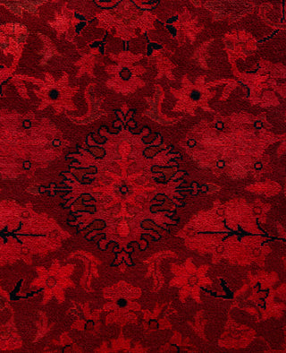 Overdyed Hand-Knotted Wool Modern-Contemporary Red Runner 2' 8" x 10' 5"