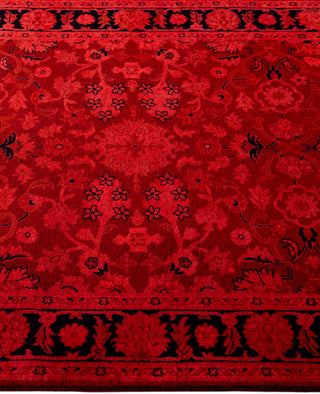 Overdyed Hand-Knotted Wool Modern-Contemporary Red Runner 2' 8" x 10' 5"