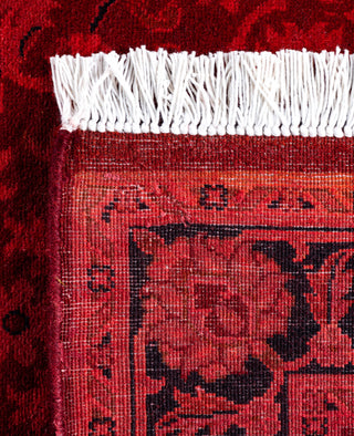 Overdyed Hand-Knotted Wool Modern-Contemporary Red Runner 2' 8" x 10' 5"