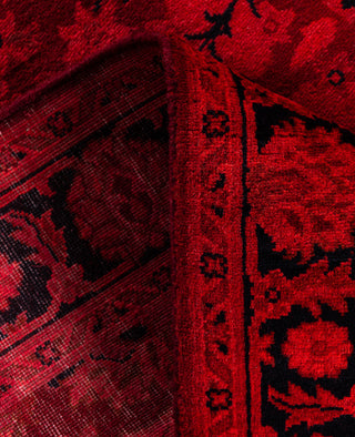 Overdyed Hand-Knotted Wool Modern-Contemporary Red Runner 2' 8" x 10' 5"
