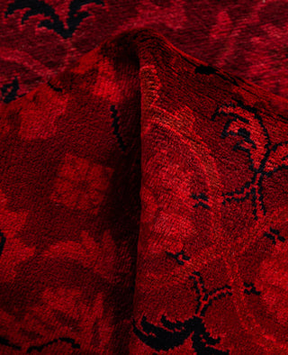 Overdyed Hand-Knotted Wool Modern-Contemporary Red Runner 2' 8" x 10' 5"