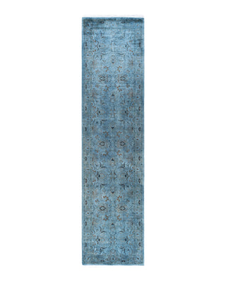 Fine Vibrance, One-of-a-Kind Hand-Knotted Runner Rug  - Gray, 2' 6" x 10' 4"