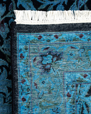 Contemporary Hand-Knotted Overdyed Blue Area Rug 3' 2" x 5' 5"