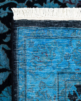 Contemporary Hand-Knotted Overdyed Blue Area Rug 3' 1" x 5' 5"