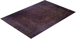Modern Overdyed Hand Knotted Wool Purple Area Rug 10' 2" x 14' 4"