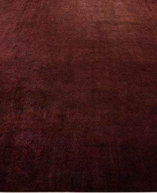 Contemporary Overdyed Wool Hand Knotted Red Area Rug 8' 0" x 10' 4"