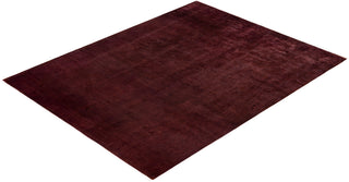 Contemporary Overdyed Wool Hand Knotted Red Area Rug 8' 0" x 10' 4"