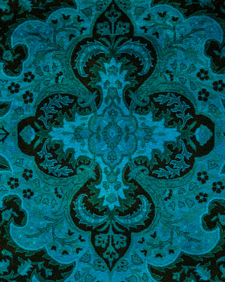 Overdyed Hand-Knotted Blue Area Rug 8' 2" x 10' 3"