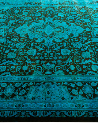 Overdyed Hand-Knotted Blue Area Rug 8' 2" x 10' 3"