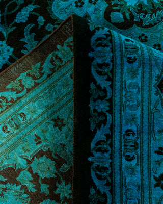 Overdyed Hand-Knotted Blue Area Rug 8' 2" x 10' 3"