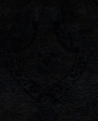 Contemporary Overdyed Wool Hand Knotted Black Area Rug 8' 3" x 9' 10"