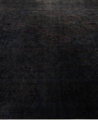 Contemporary Overdyed Wool Hand Knotted Black Area Rug 8' 3" x 9' 10"