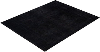 Contemporary Overdyed Wool Hand Knotted Black Area Rug 8' 3" x 9' 10"