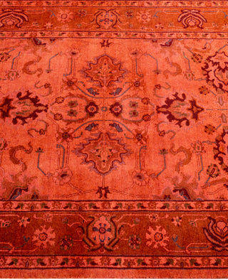 Contemporary Overdyed Wool Hand Knotted Pink Area Rug 2' 7" x 4' 3"