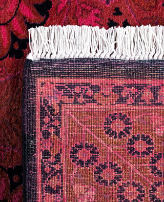 Overdyed Hand-Knotted Wool Modern-Contemporary Pink Runner 3' 1" x 12' 7"