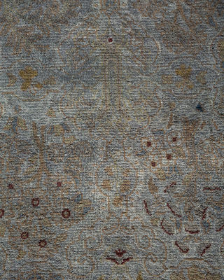 Modern Overdyed Hand Knotted Wool Gray Runner 2' 6" x 12' 3"