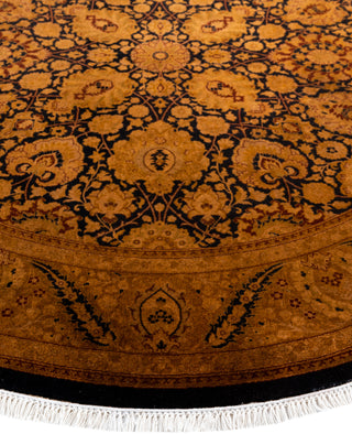 Overdyed Hand-Knotted Wool Modern-Contemporary Gold Area Rug 6' 1" x 6' 1"