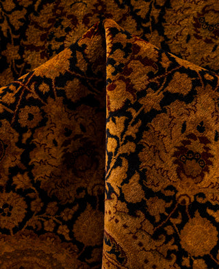 Overdyed Hand-Knotted Wool Modern-Contemporary Gold Area Rug 6' 1" x 6' 1"