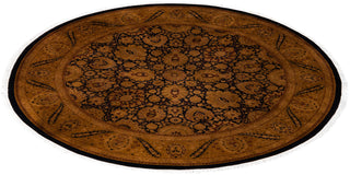 Overdyed Hand-Knotted Wool Modern-Contemporary Gold Area Rug 6' 1" x 6' 1"