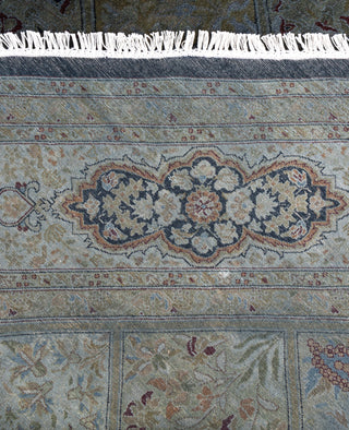 Overdyed One-of-a-Kind Wool Gray Octagon Area Rug 7' 1" x 7' 1"