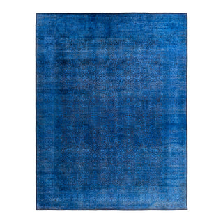 Fine Vibrance, One-of-a-Kind Hand-Knotted Area Rug  - Blue, 9' 1" x 11' 9"