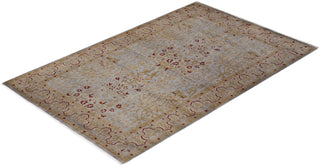 Contemporary Hand Knotted Overdyed Gray Area Rug 4' 0" x 6' 4"