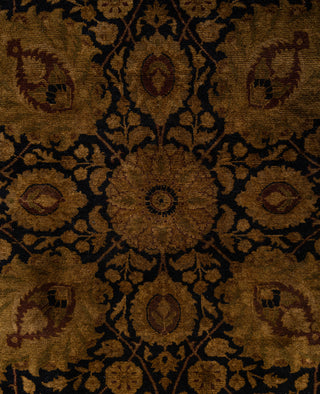 Overdyed One-of-a-Kind Wool Gold Round Area Rug 10' 1" x 10' 1"