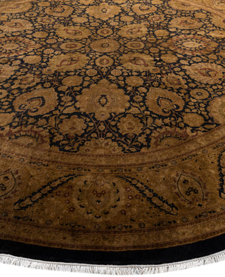 Overdyed One-of-a-Kind Wool Gold Round Area Rug 10' 1" x 10' 1"