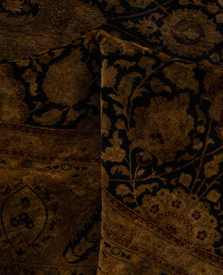 Overdyed One-of-a-Kind Wool Gold Round Area Rug 10' 1" x 10' 1"