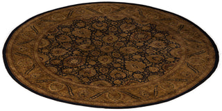 Overdyed One-of-a-Kind Wool Gold Round Area Rug 10' 1" x 10' 1"