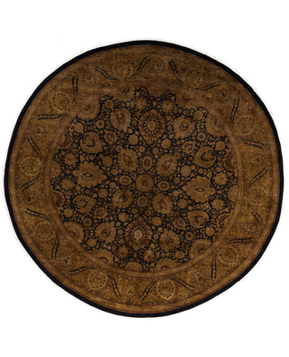 Overdyed One-of-a-Kind Wool Gold Round Area Rug 10' 1" x 10' 1"