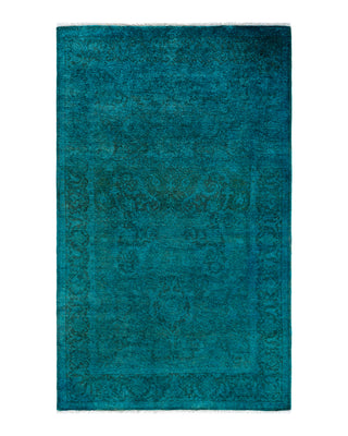 Fine Vibrance, One-of-a-Kind Hand-Knotted Area Rug  - Blue, 3' 1" x 5' 0"