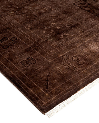 Contemporary Fine Vibrance Brown Wool Runner - 3' 0" x 9' 4"