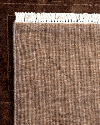 Contemporary Fine Vibrance Brown Wool Runner - 3' 0" x 9' 4"