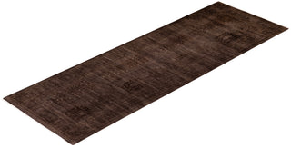 Contemporary Fine Vibrance Brown Wool Runner - 3' 0" x 9' 4"