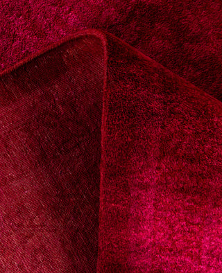 Contemporary Overdyed Wool Hand Knotted Pink Area Rug 8' 4" x 9' 10"
