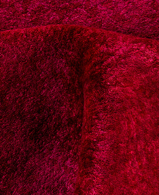 Contemporary Overdyed Wool Hand Knotted Pink Area Rug 8' 4" x 9' 10"