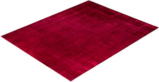 Contemporary Overdyed Wool Hand Knotted Pink Area Rug 8' 4" x 9' 10"