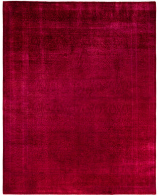 Contemporary Overdyed Wool Hand Knotted Pink Area Rug 8' 4" x 9' 10"