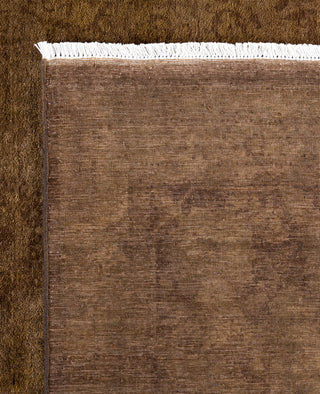 Overdyed One-of-a-Kind Wool Gold Area Rug 8' 3" x 10' 3"